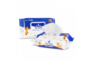 Wet wipes for pets PET SOFT with APPLE scent, 100 pcs in a package