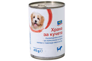 Dog food ARO 415g bites with BEEF IN SAUCE