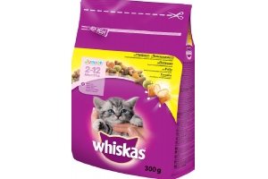 WHISKAS Junior - Суха Храна за Котенца от 2 до 12 месеца - с пилешко месо 300гр