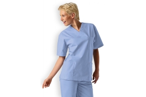 Светло синя медицинска туника от 100% памук женска