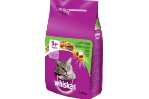 WHISKAS - Суха Храна за Котки с агнешко месо 1.4кг