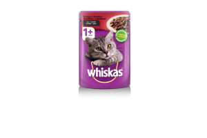 WHISKAS пауч за котки с говеждо - 100 гр.