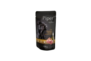 Piper Adult - Pouch for dogs, with chicken hearts and brown rice, 150 g
