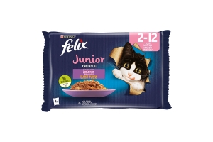 Purina Felix Fantastic JUNIOR Pouch 4x85gr