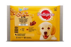 Pedigree Pouch JUNIOR Mixed selection in jelly (Chicken _ Mix of Beef and liver) 4 x 100 g