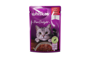 WHISKAS Pure Delight Pouch 85gr BEEF