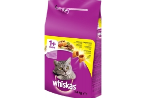WHISKAS - Суха Храна за Котки с пилешко месо 1.4кг