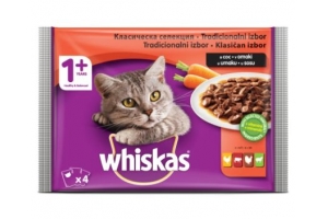 WHISKAS 1+ Pouch 4x100гр