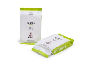 NUNBELL wet wipes for dog or cat with argan oil, pack of 20 wipes