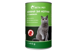 Canned food for cats Beta Pet with BEEF 415gr
