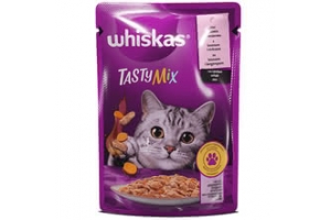WHISKAS Tasty Mix Pouch 85гр СЬОМГА И МОРКОВ