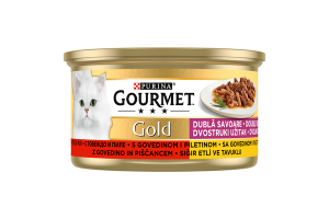 Gourmet Gold двойно удоволствие ГОВЕЖДО И ПИЛЕ   85гр