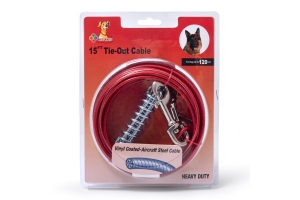 Steel rope with damping spring, colored PVC coating